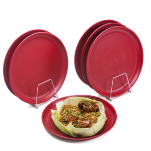 Varmora Round Plastic Dinner Plate | Set of 6 | FDA Approved & BPA-Free | 100% Food-Grade Material | Perfect for Everyday Dining