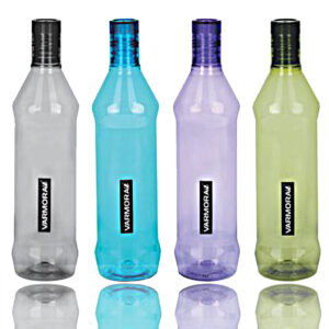 Varmora Aqua Dew | 1 Litre Plastic Water Bottle | Ideal For Fridge | Translucent, Leak-Proof & Odor Free | set of 4